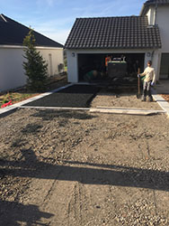 Stagno - Entreprise du BTP en Moselle - Aménagement d'une entrée d'un garage à Tenteling