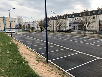 Stagno - Entreprise du BTP en Moselle - Création d'un parking rue Victor Hugo à Farébersviller
