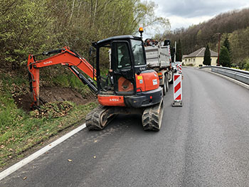 Stagno - Entreprise du BTP en Moselle - Curage d'un fossé à Morsbach